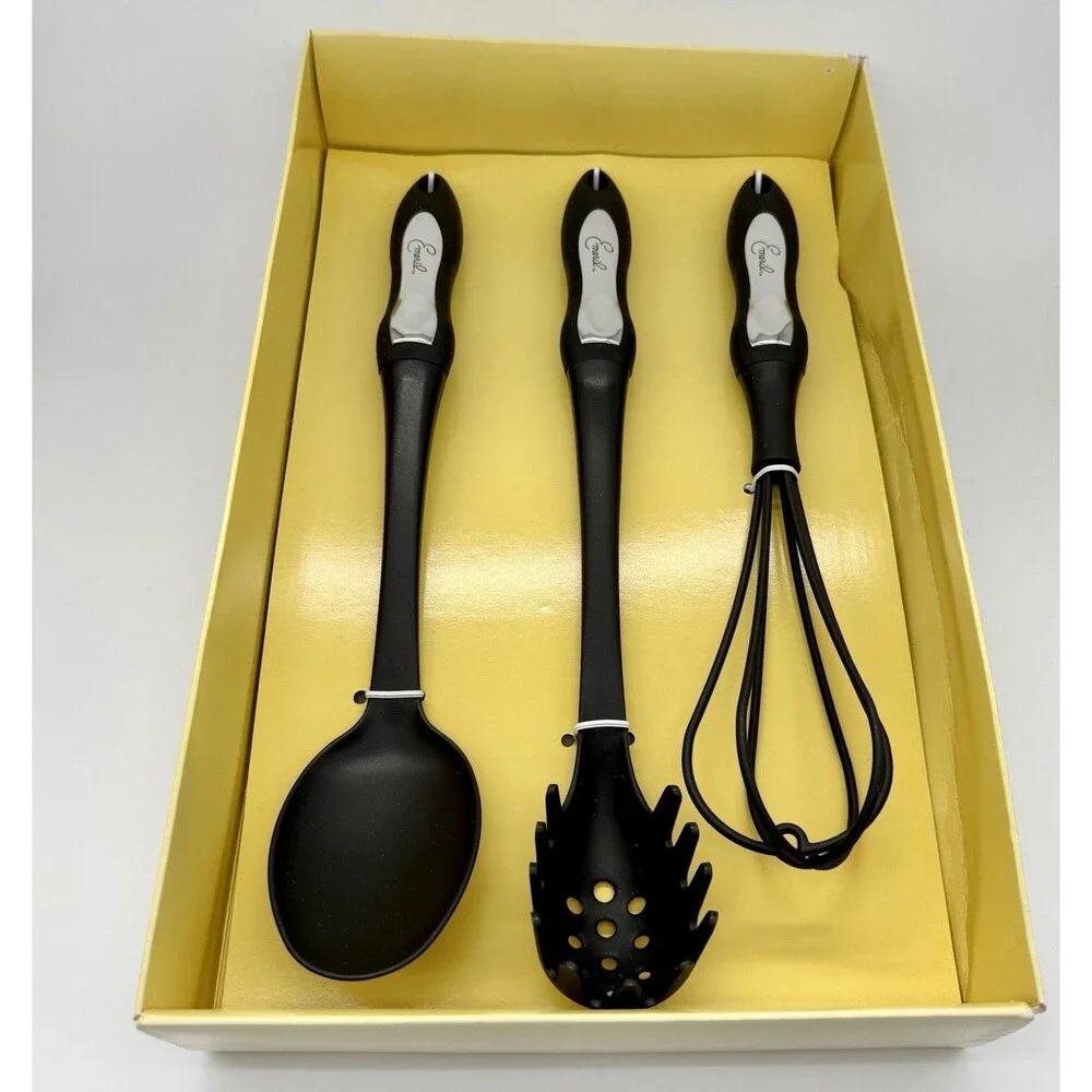 Emeril by All-Clad Black Nylon 3pc Kitchen Utensil Set - Soft-Touch Handles BAM!